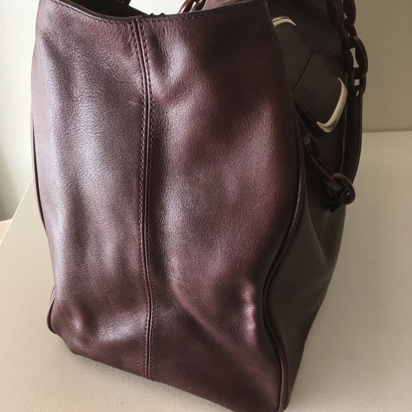 Brown (Mahogany) leather shoulder bag - Picture 3 of 12